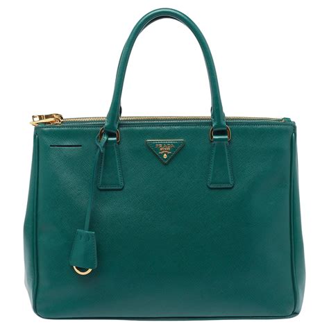 prada emerald green|Emerald Green Small Prada Galleria Saffiano leather bag .